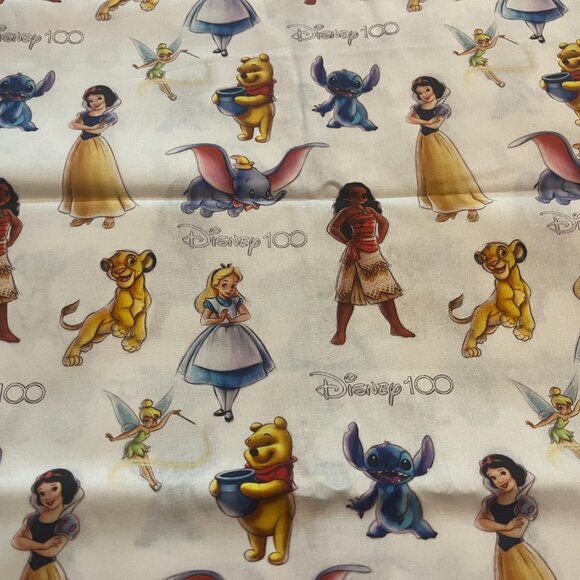 DISNEY 100 YEARS Handmade Cotton Pillowcase fits a Standard or Queen Pillow - Picture 4 of 4
